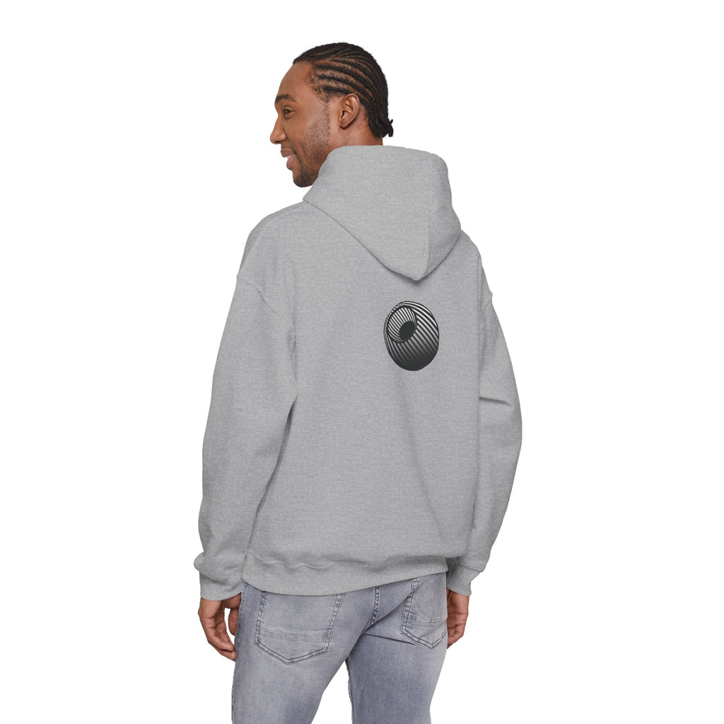 Last-Vision Minimalist Hoodie — Monochrome Logo Pullover