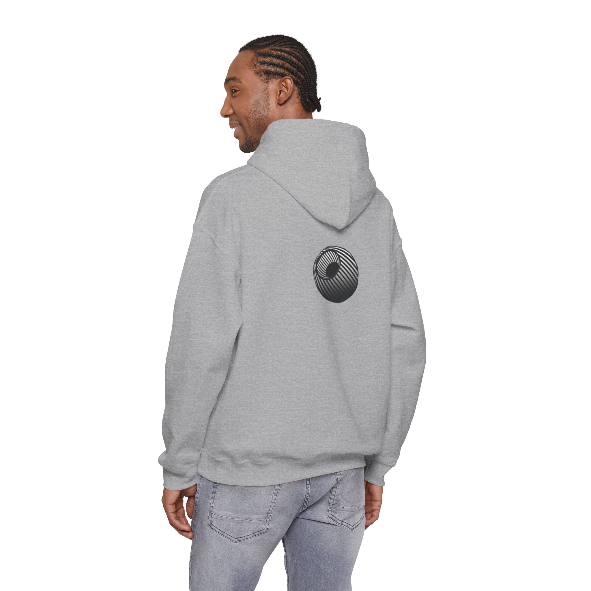 Last-Vision Minimalist Hoodie — Monochrome Logo Pullover
