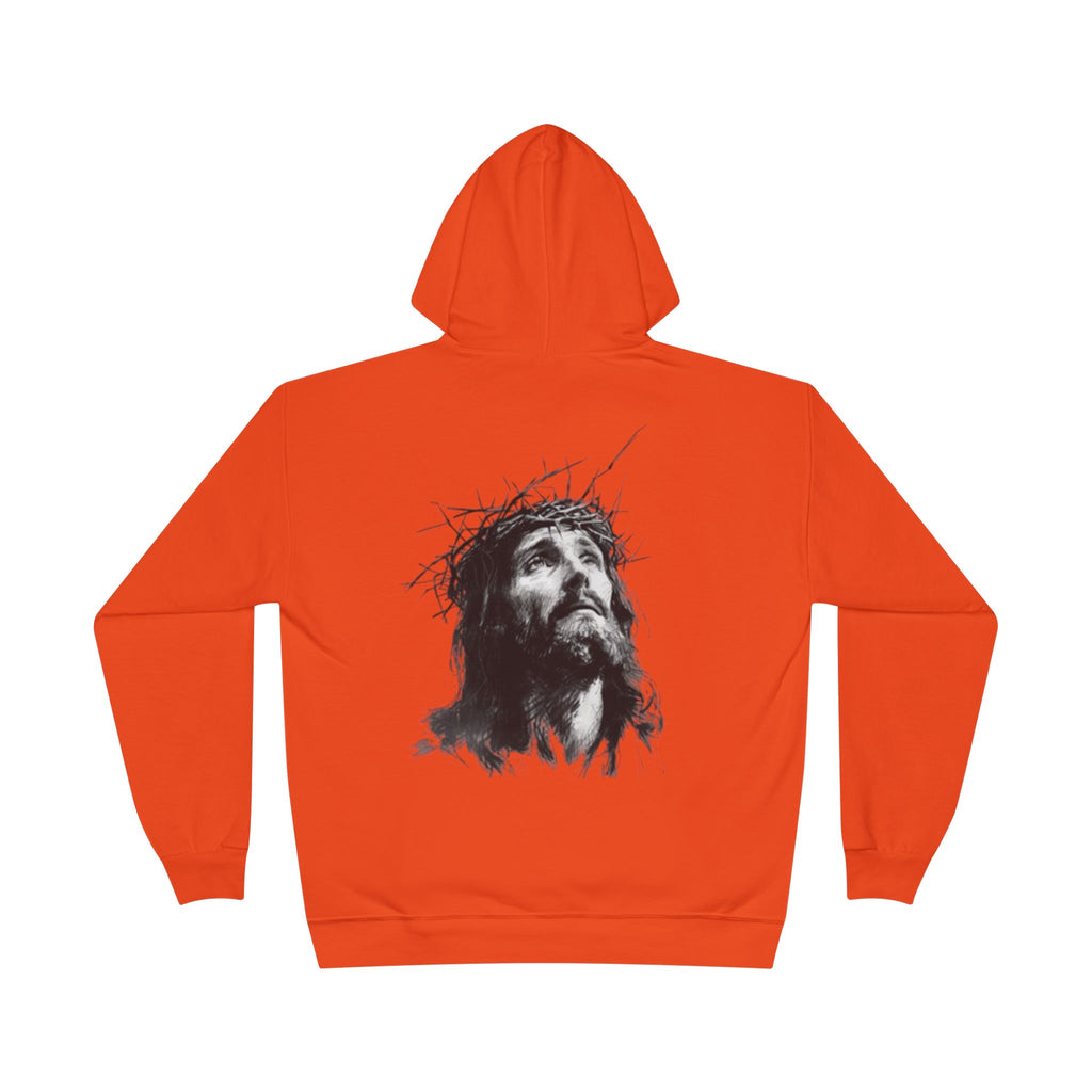 Jesus Portrait Hoodie — Crown of Thorns Religious Pullover