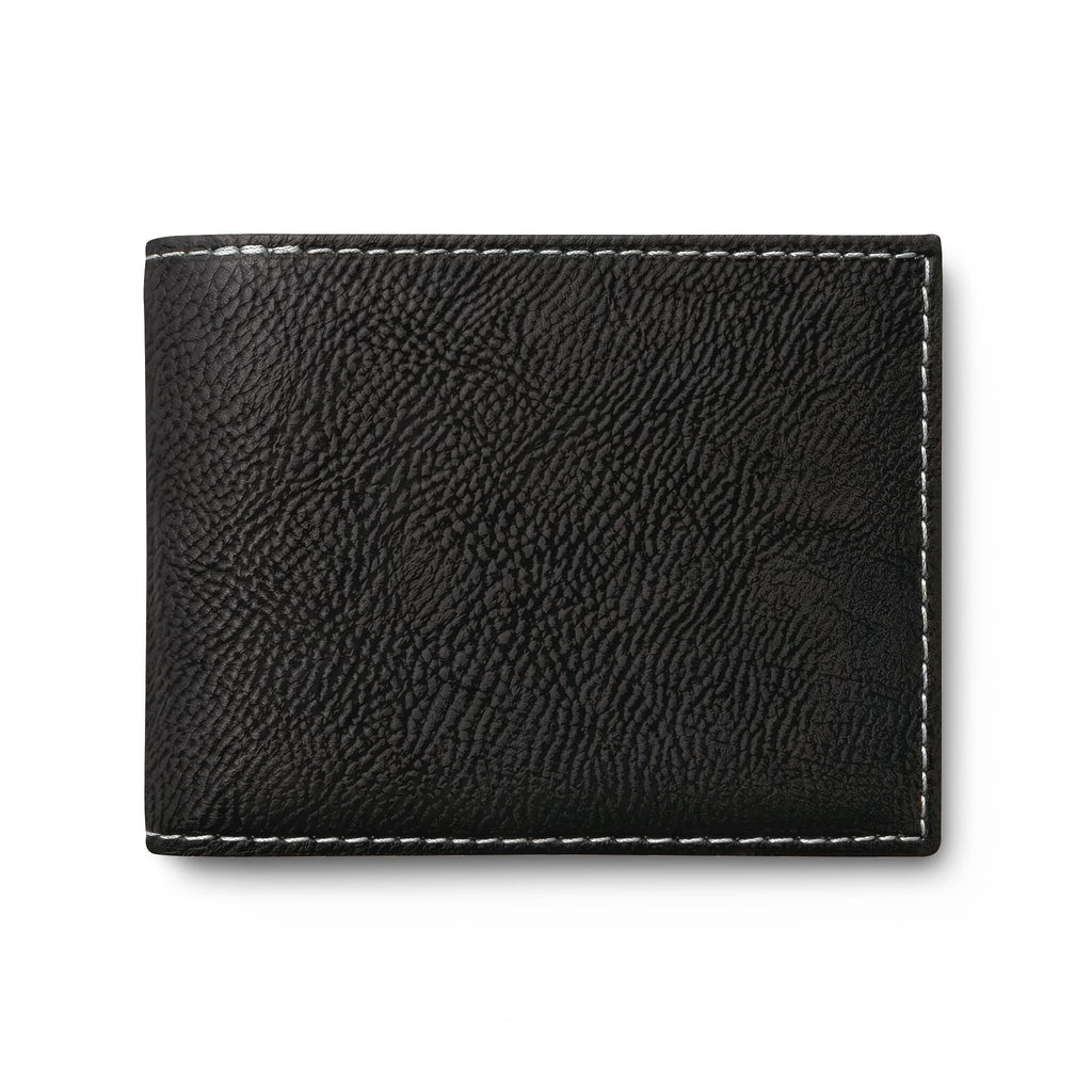 Bi-Fold Wallet — Minimal Leather Flip Wallet with "Last Vision" Logo