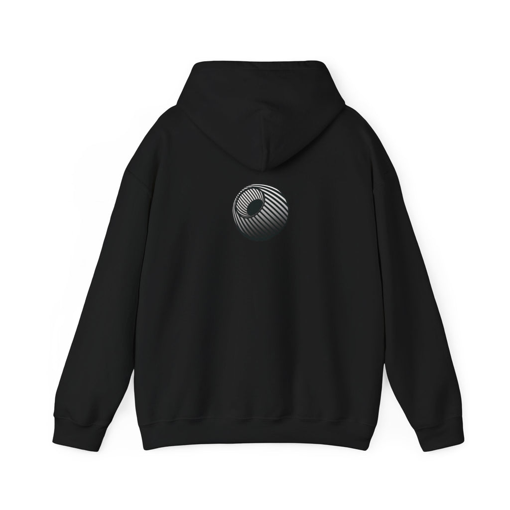 Last-Vision Minimalist Hoodie — Monochrome Logo Pullover