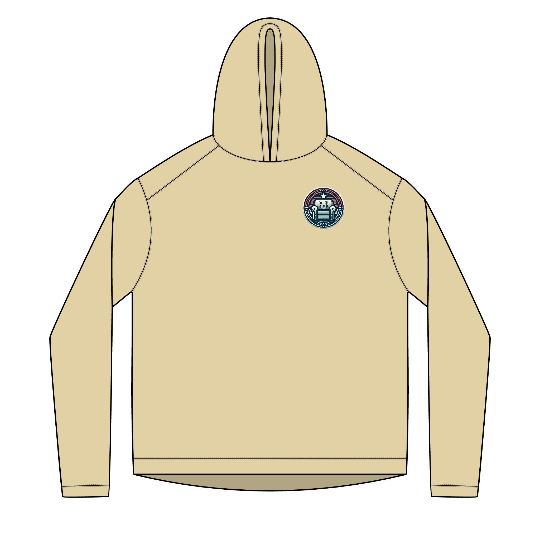 Solar Circuit Hoodie — Small Chest Sun & Circuit Emblem