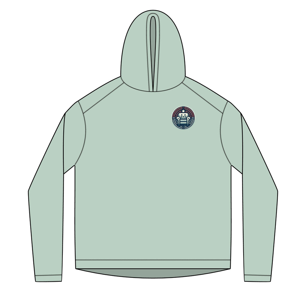 Solar Circuit Hoodie — Small Chest Sun & Circuit Emblem