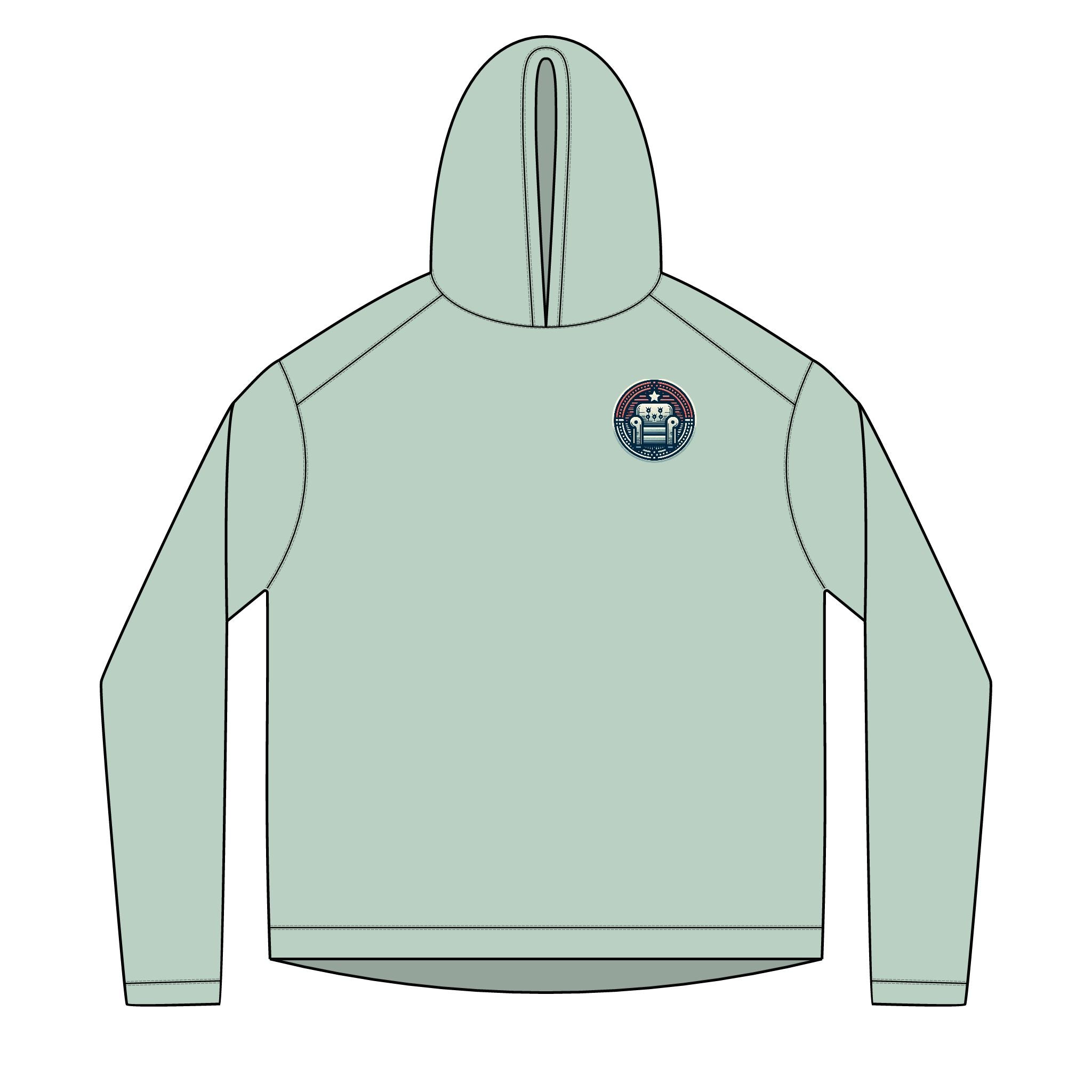 Solar Circuit Hoodie — Small Chest Sun & Circuit Emblem