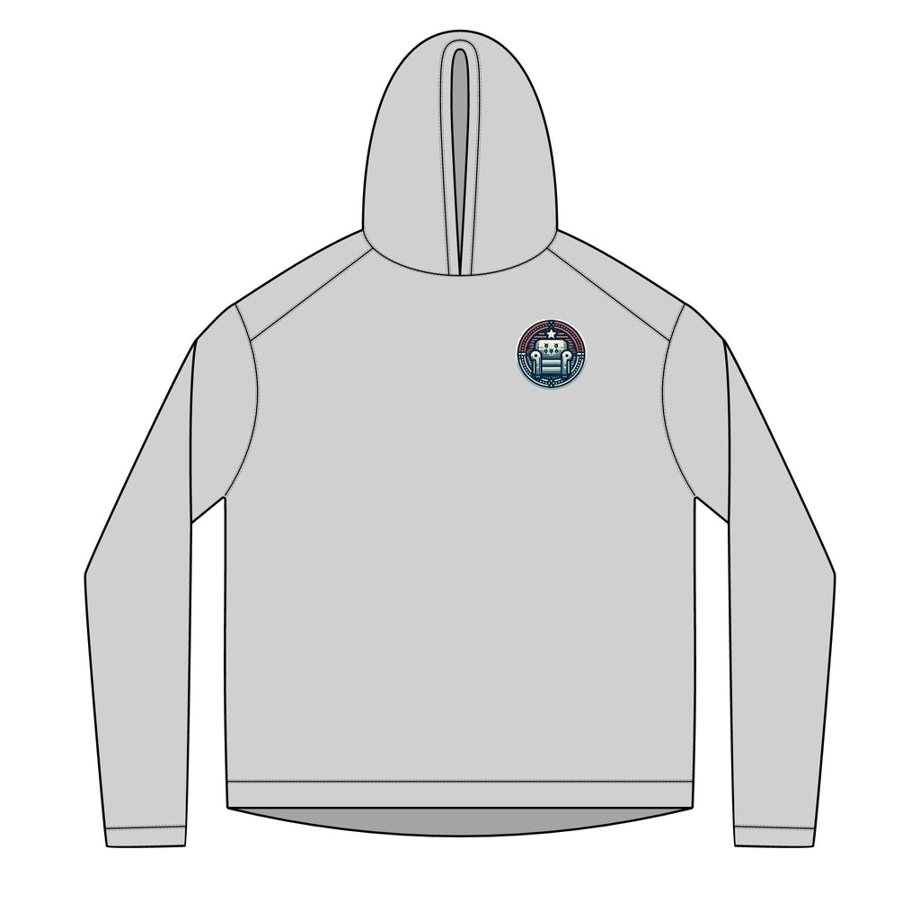 Solar Circuit Hoodie — Small Chest Sun & Circuit Emblem