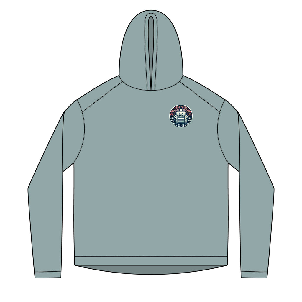 Solar Circuit Hoodie — Small Chest Sun & Circuit Emblem