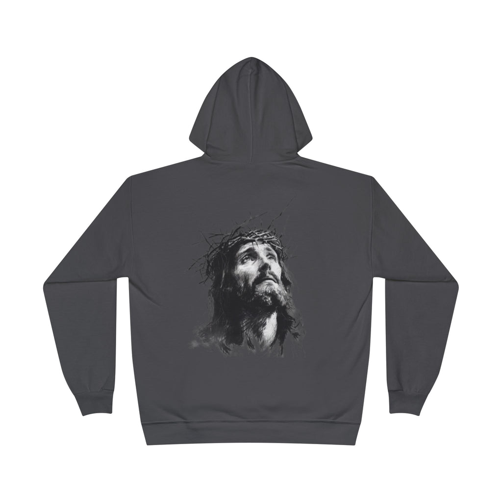 Jesus Portrait Hoodie — Crown of Thorns Religious Pullover