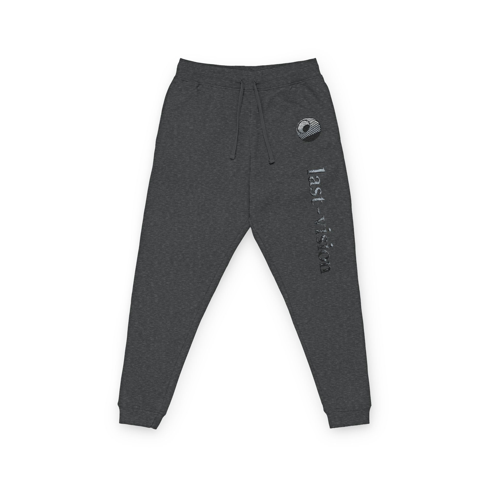 Embroidered 'Last Kiss' Fleece Joggers — Casual Graphic Sweatpants