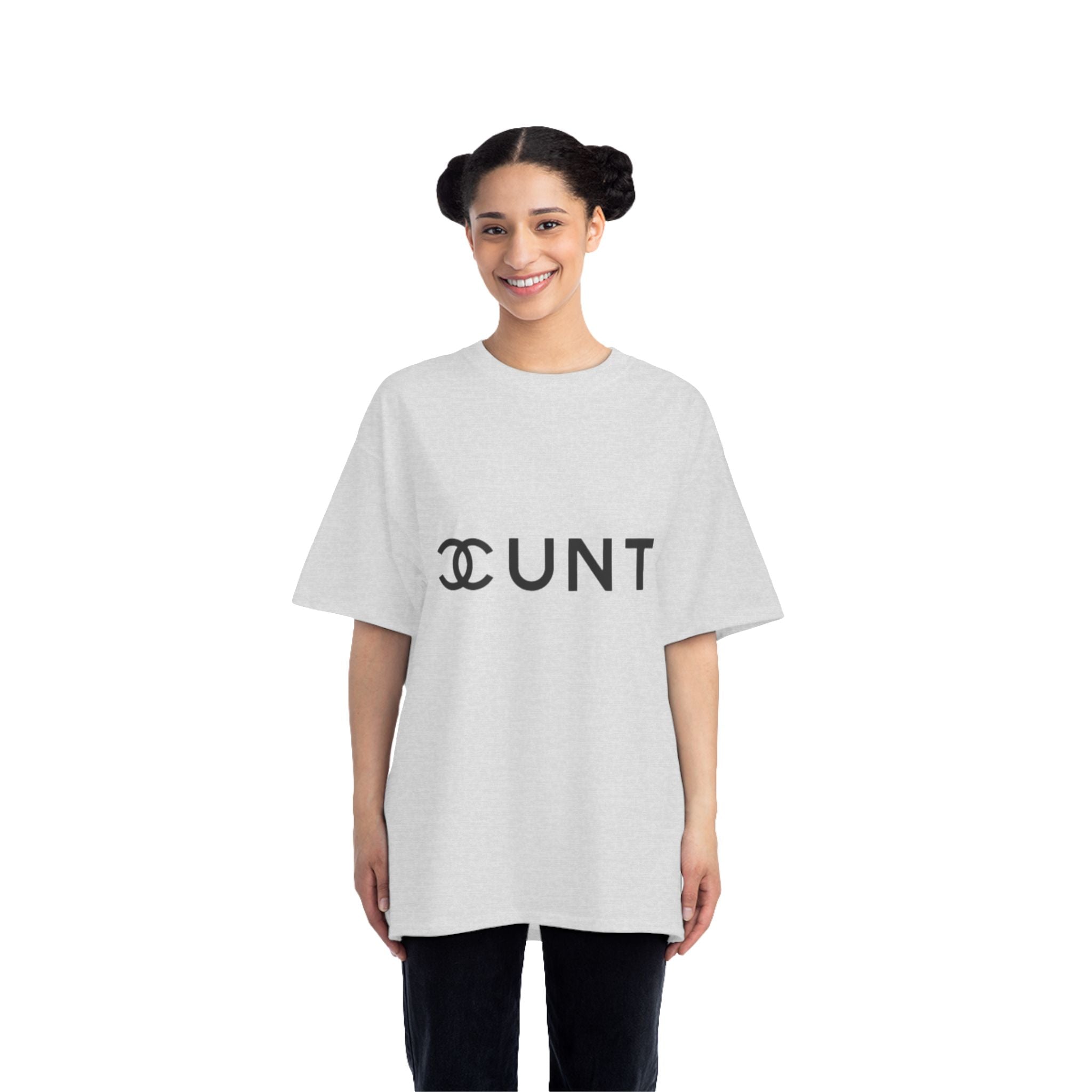Graphic T-Shirt — Bold Parody Logo "CUNT" Statement Tee (women)
