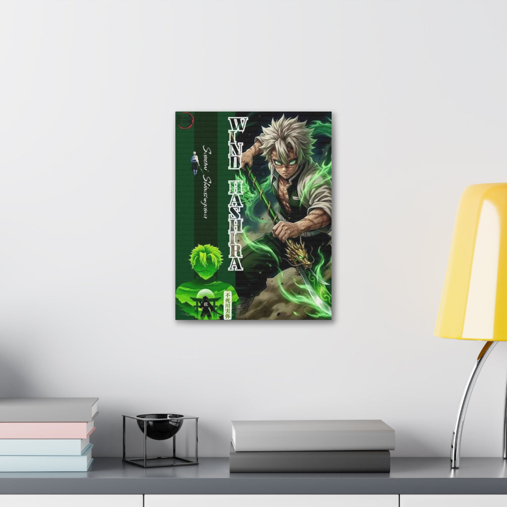 Wind Hashira Anime Canvas Print – Stretched 1.5" Wall Art