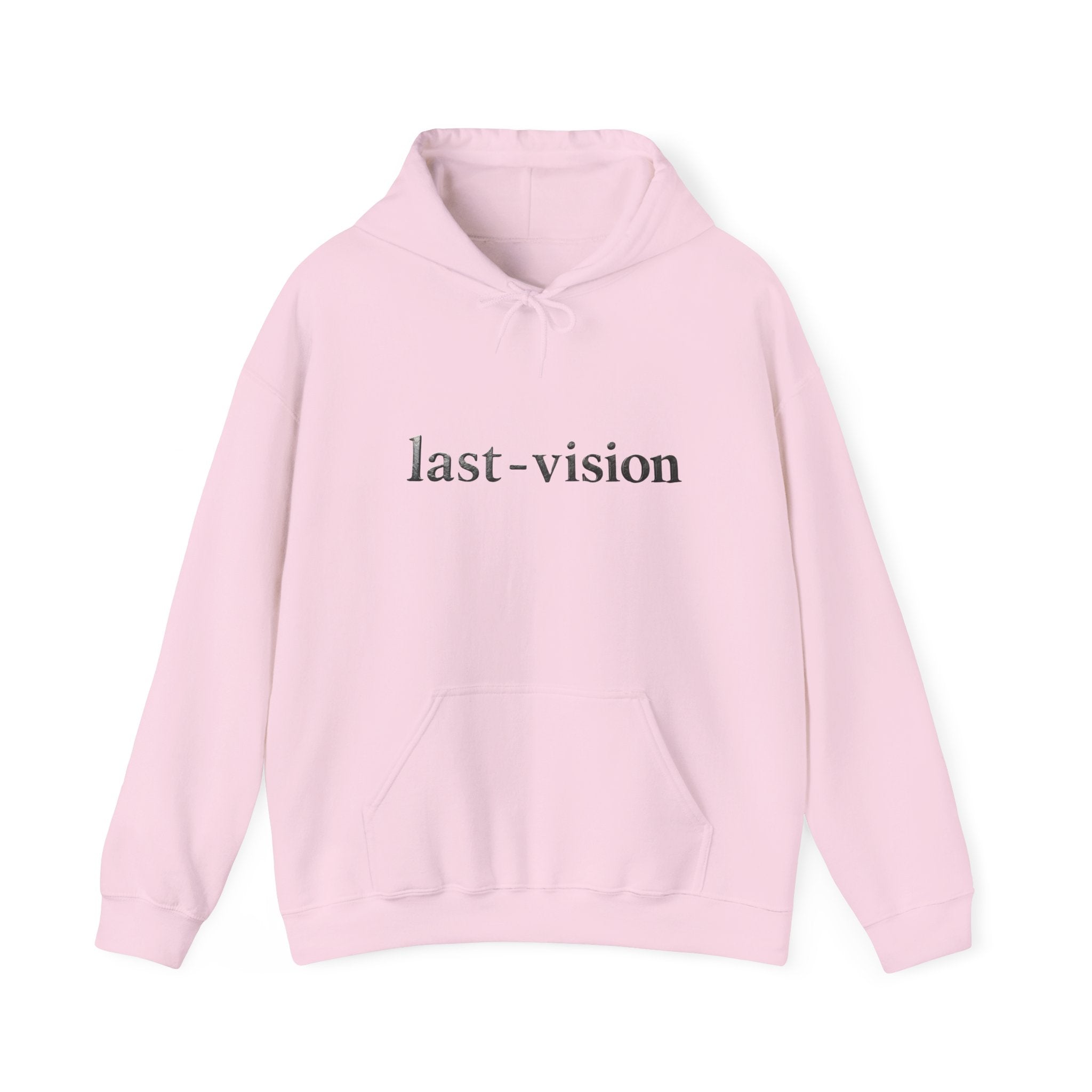 Last-Vision Minimalist Hoodie — Monochrome Logo Pullover