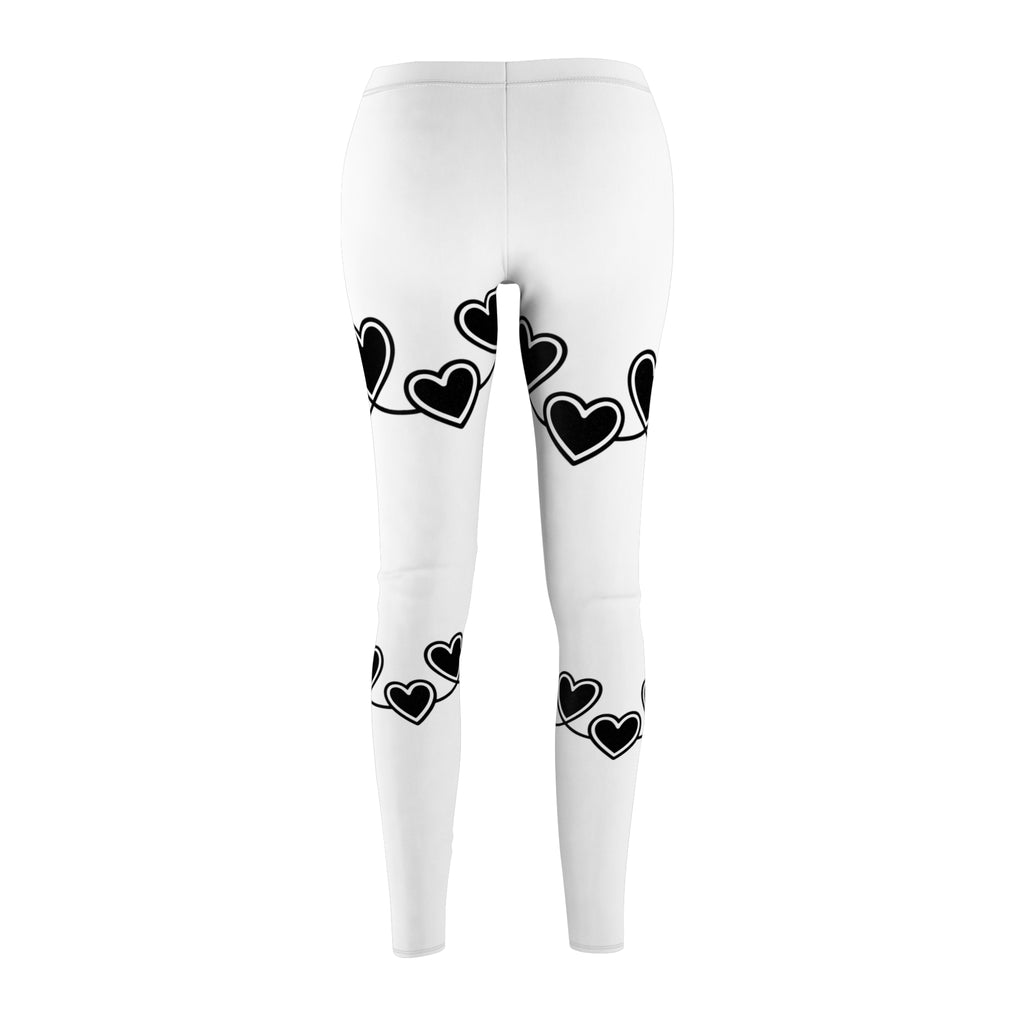 Hearts Chain Leggings — Women's Casual AOP Yoga Leggings